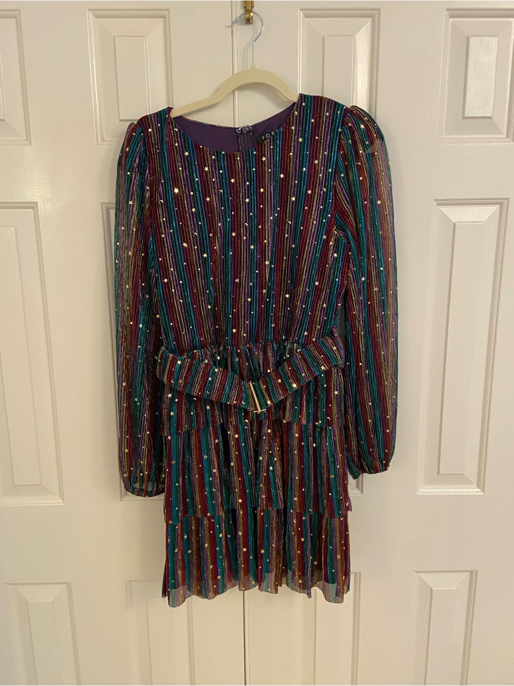 Women’s Multicolor Stripe Sparkle Party Dress